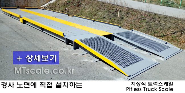 경사노면에 직접설치하는 지상식 트럭스케일